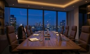 Conference table for meetings, collaboration and boardroom environments