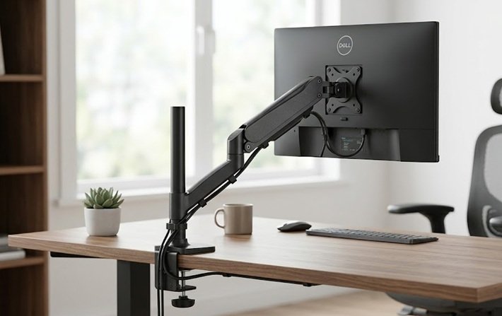 Budget monitor arm for affordable ergonomic desk setups