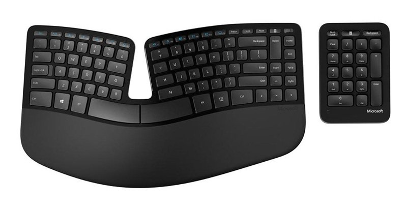 Ergonomic keyboard designed to reduce strain during extended typing